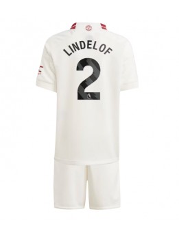 Manchester United Victor Lindelof #2 Dječji Rezervni Dres kompleti 2023-24 Kratak Rukavima (+ kratke hlače)